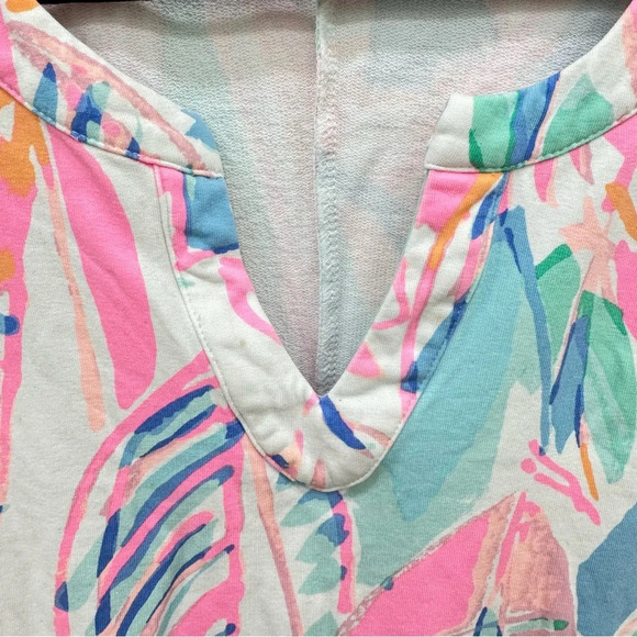 Lilly Pulitzer Estrada Out to Sea Flat French Terry Shift Cotton Blend Dress M - Picture 5 of 7